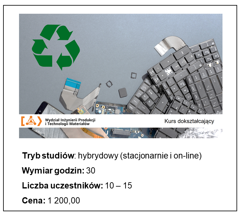 Kurs Podstawy Recyklingu Odpadów Metalonośnych