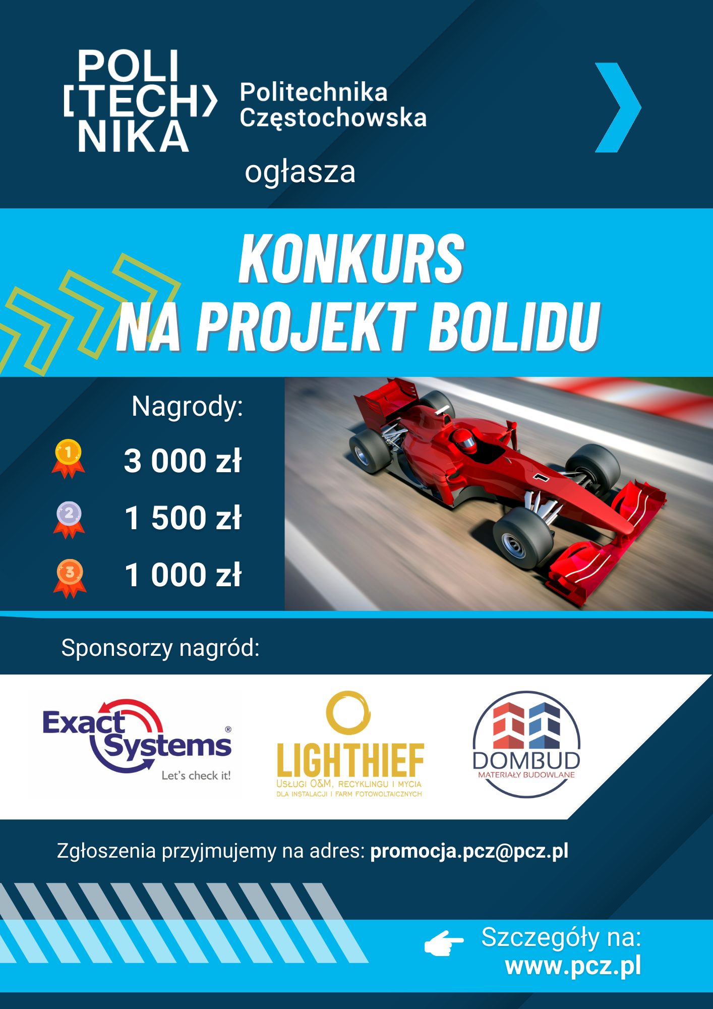 Konkurs na projekt Bolidu plakat