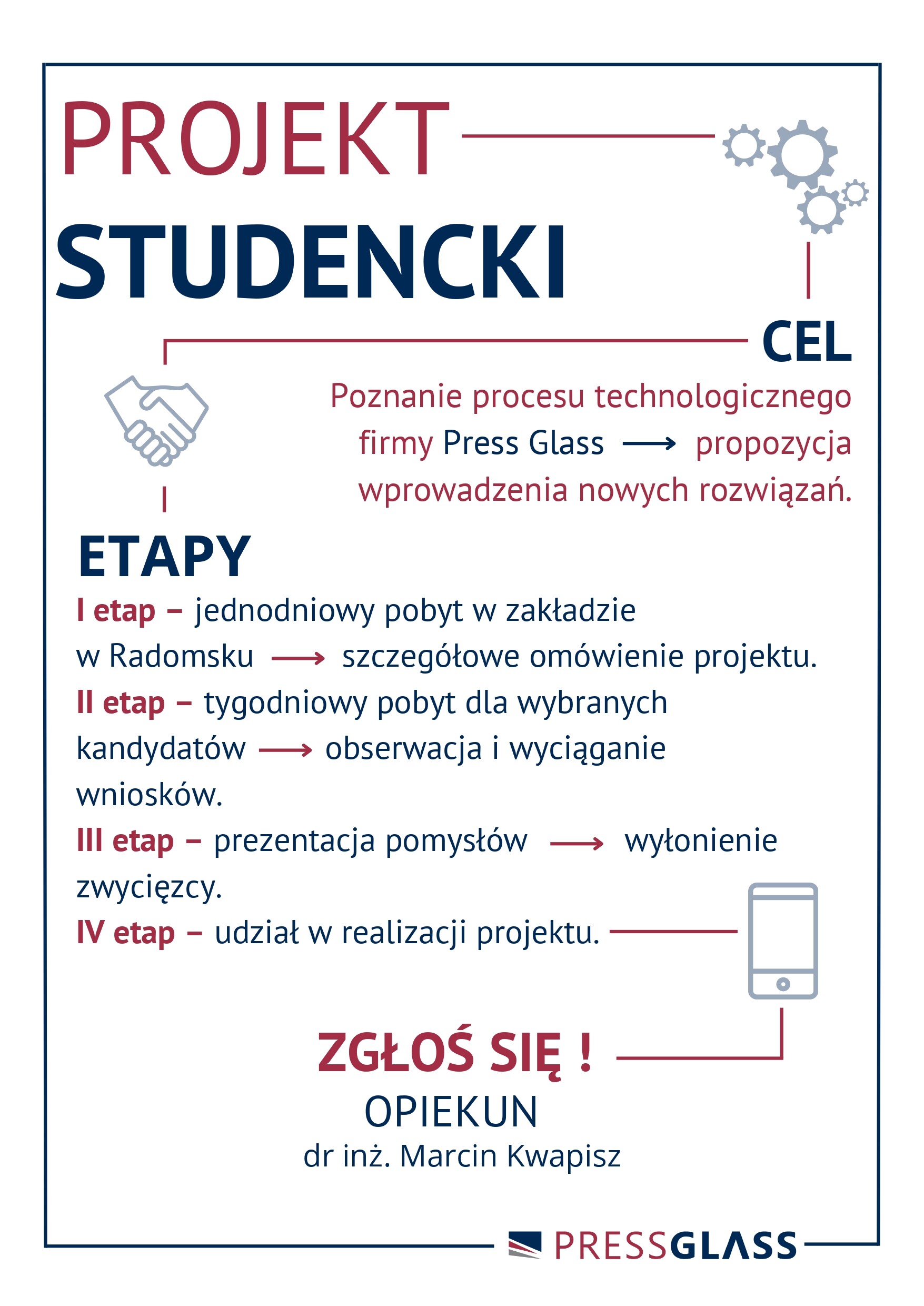 Projekt studencki Press Glass plakat