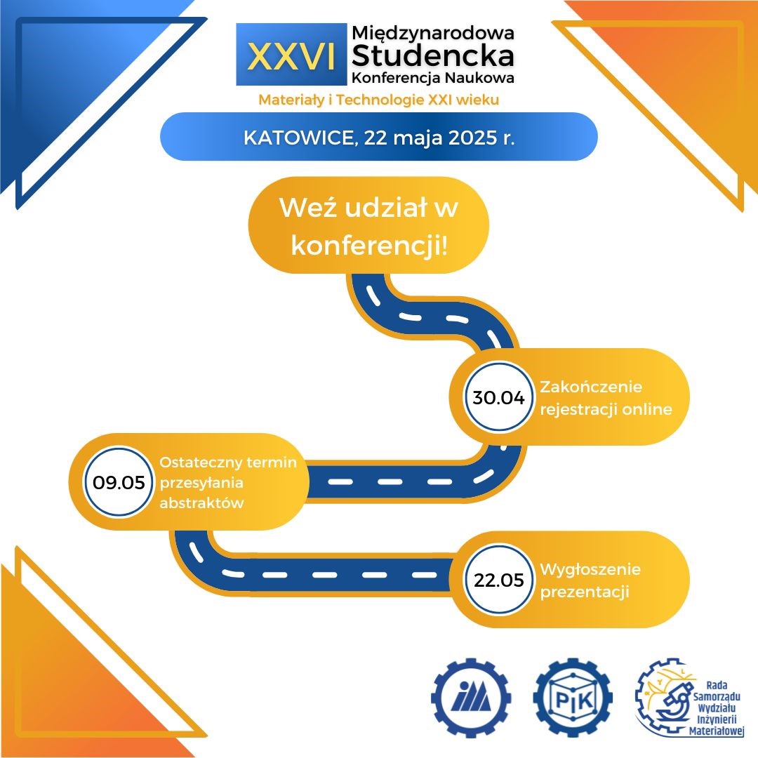 Międzynarodowa studencka konferencja naukowa "materiały i technologie  XXI wieku"  plakat