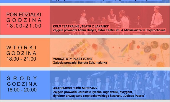 Zajęcia dla studentów plakat