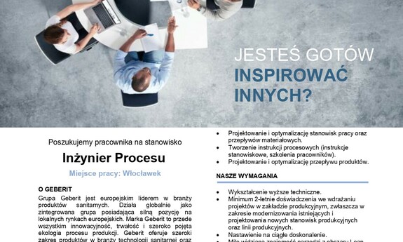 oferta pracy - inżynier procesu