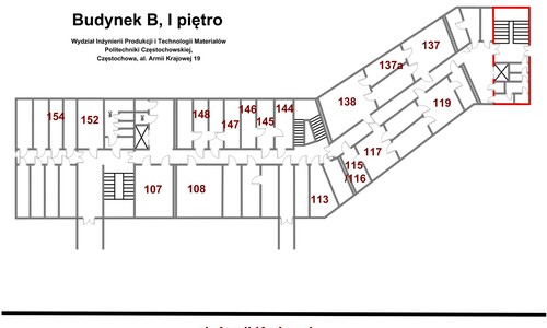 Budynek B - I piętro/ Building B - 1st floor 