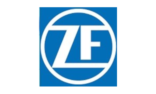 Zdjęcie przedstawia logo koncernu ZF